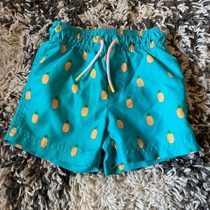 Pineapple swim trunks
